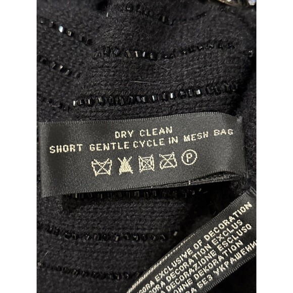 Ralph Lauren Black Label Cardigan Beaded Sweater Art Deco Clasp Women's Large - Picture 16 of 16